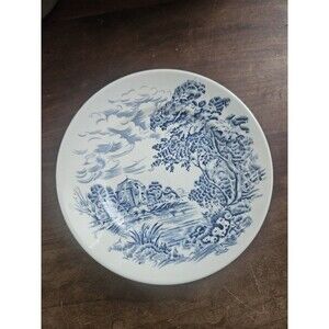 Wedgwood Countryside  Small Blue & White saucer Plate Enoch England Set Of 4